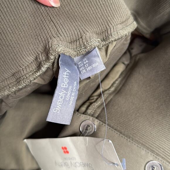 Sweaty Betty Pine Green Refine Rib Wide Leg Pants - Picture 5 of 7